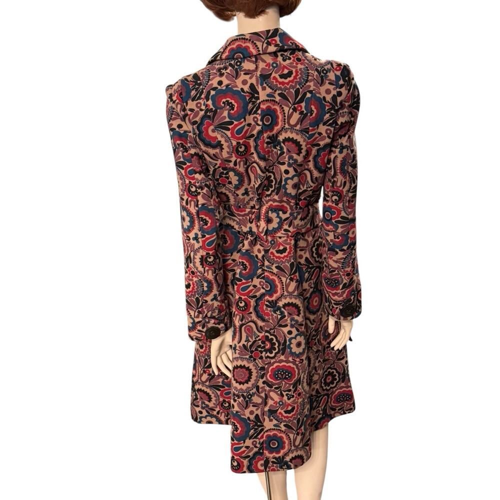 Betsey Johnson Vintage Velour Trench Coat Size 10 Y2K Black Label - Picture 5 of 12